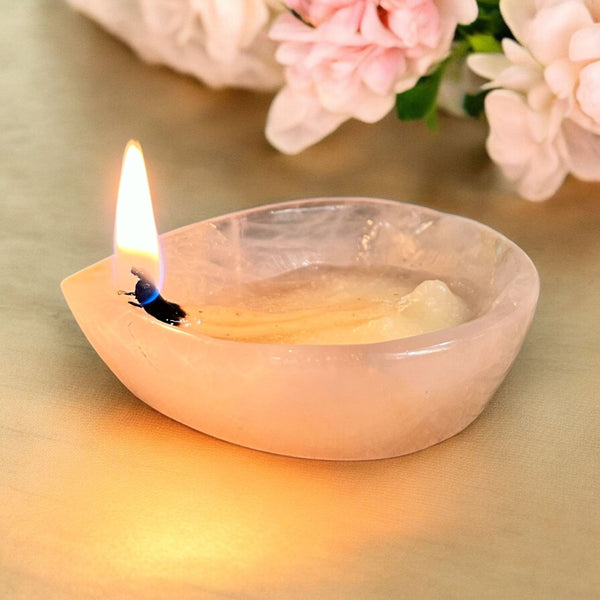 Misbáh Rose Quartz Diya