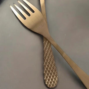 Matsya - Flatware in matt gold finish