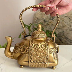 Mehfil-e-Shaan - Elephant-Shaped Brass Kettle