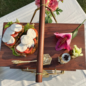 Unveil the Charm of Anánta Acacia Wood 2-Tier Platter