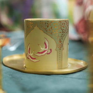 Behruz - Set of 2 Porcelain Tea Cups with 24 Kt Gold