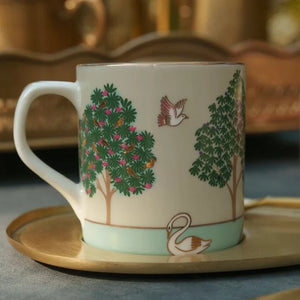 Firdaus - Set of 2 Porcelain Tea Cups with 24 Kt Gold