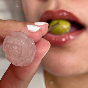 Rosè - Set of 4 Fruit and Snack Picks with Gemstones