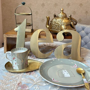 Behruz Side/ Snack Plate- Set of 2 in fine porcelain