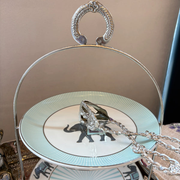 Zerqa — The Two-Tier Brass & Porcelain Platter