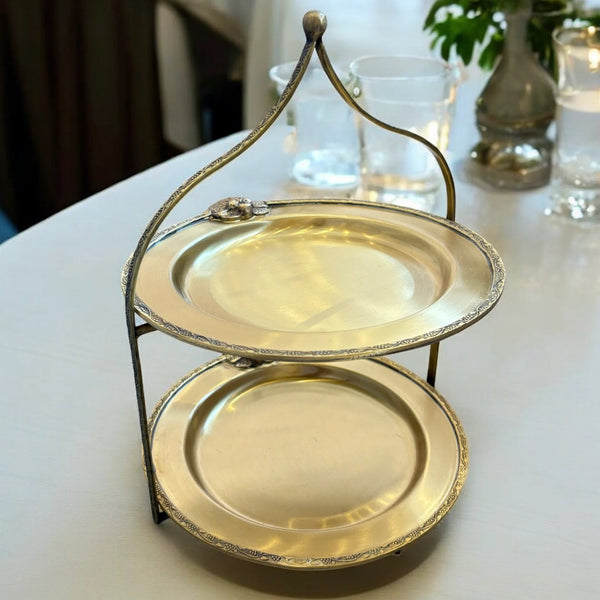 Shahgul — The Regal Two-Tier Brass Platter