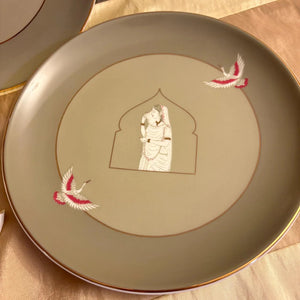 Behruz Side/ Snack Plate- Set of 2 in fine porcelain