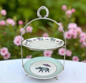 Zerqa — The Two-Tier Brass & Porcelain Platter