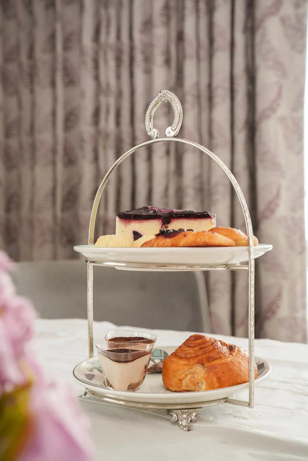 Zerqa — The Two-Tier Brass & Porcelain Platter