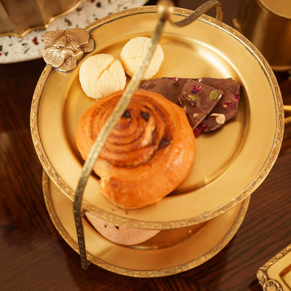 Shahgul — The Regal Two-Tier Brass Platter