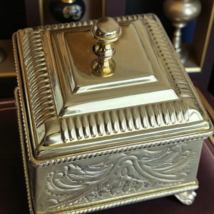 Afsaneh Hand-Engraved Brass Treasure Box