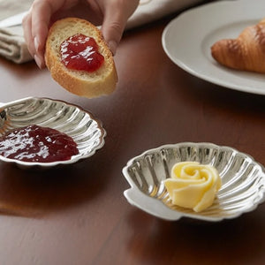 Mahrín Hand-Cast Brass Shell Dishes - Set of 2