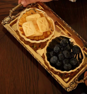 Mahrín Hand-Cast Brass Shell Dishes - Set of 2