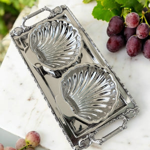 Mahrín Hand-Cast Brass Shell Dishes - Set of 2