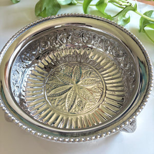 Nurein Handcrafted Brass Urli with Chitai Work