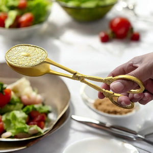 Qála Brass Tongs: Elevate Your Table, One Serve at a Time.