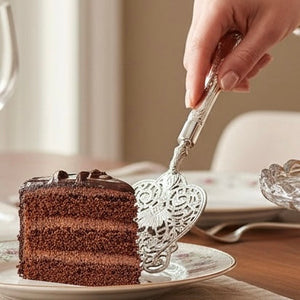 Záhra Naqsh Brass Cake Server Set - Set of 2